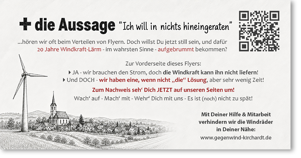 Flyer 2 Irrtümer und die Lösung, Rückseite