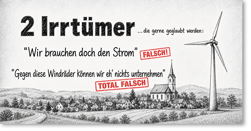 Flyer 2 Irrtümer und die Lösung, Vorderseite
